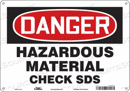 OEM#: 476G82SAFETY SIGN 14 WX10 H 0.055 THICKNESS by Condor