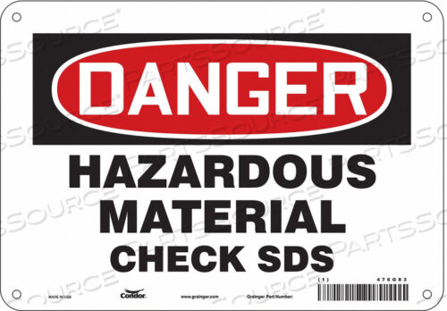 OEM#: 476G83SAFETY SIGN 10 WX7 H 0.004 THICKNESS by Condor