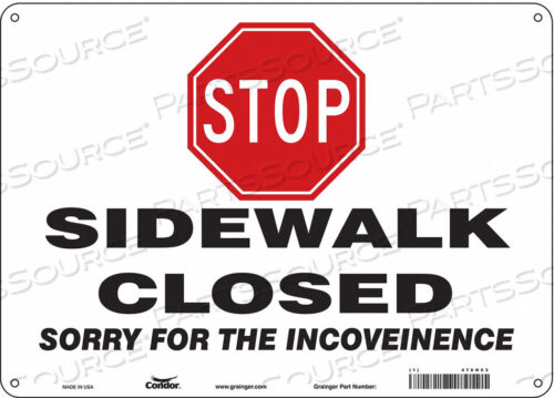 OEM#: 476H53SAFETY SIGN 14 W 10 H 0.032 THICKNESS by Condor