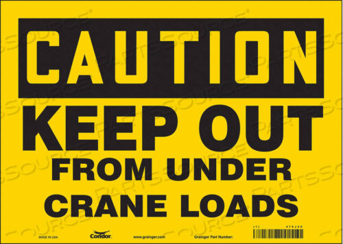OEM#: 476J20SAFETY SIGN 14 W 10 H 0.004 THICKNESS by Condor