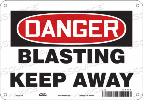 OEM#: 476J21SAFETY SIGN 10 W 7 H 0.032 THICKNESS by Condor
