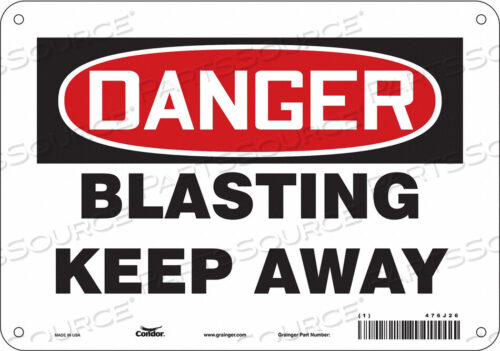 OEM#: 476J26SAFETY SIGN 10 W 7 H 0.055 THICKNESS by Condor