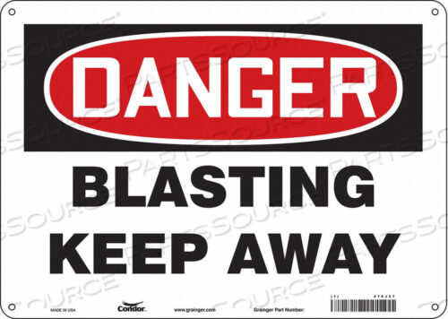 OEM#: 476J27SAFETY SIGN 14 W 10 H 0.055 THICKNESS by Condor