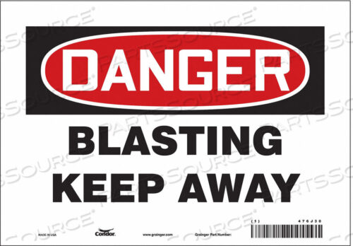 OEM#: 476J30SAFETY SIGN 10 W 7 H 0.004 THICKNESS by Condor