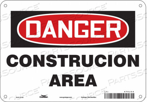 OEM#: 476J34SAFETY SIGN 10 W 7 H 0.032 THICKNESS by Condor