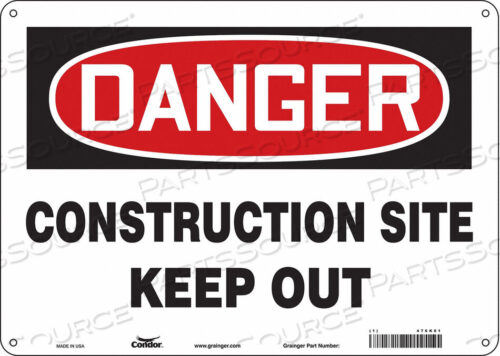 OEM#: 476K01SAFETY SIGN 14 WX10 H 0.032 THICKNESS by Condor