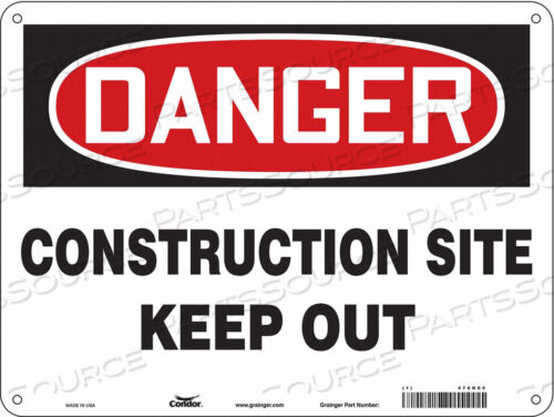 OEM#: 476K05SAFETY SIGN 24 WX18 H 0.055 THICKNESS by Condor