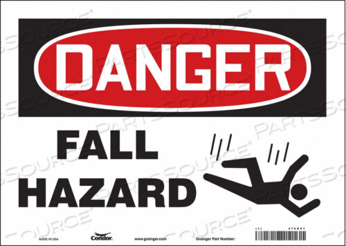 OEM#: 476K91SAFETY SIGN 14 WX10 H 0.004 THICKNESS by Condor