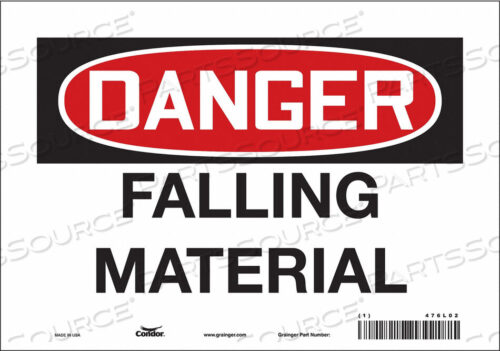 OEM#: 476L02J6926 SAFETY SIGN 10 WX7 H 0.004 THICKNESS by Condor