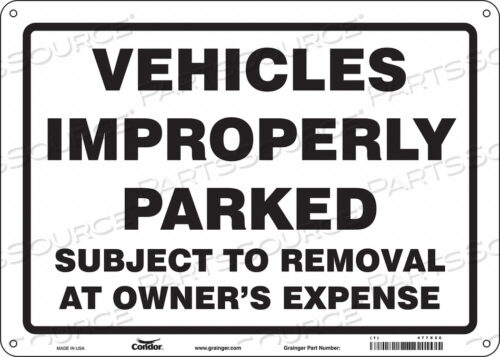 TRAFFIC SIGN 14 W 10 H 0.055 THICKNESS