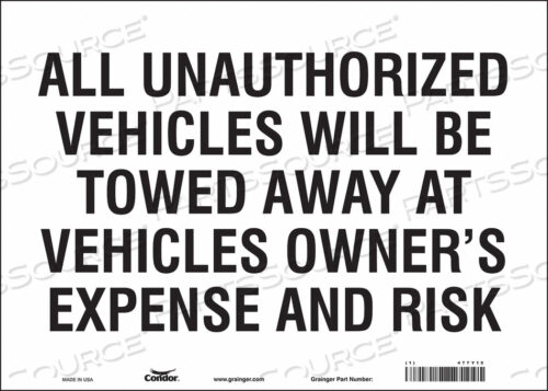 TRAFFIC SIGN 14 W 10 H 0.004 THICKNESS