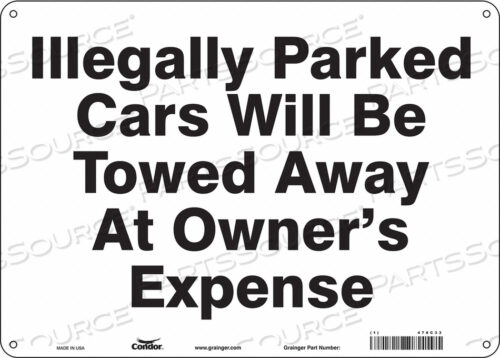 SAFETY SIGN 14 WX10 H 0.055 THICKNESS