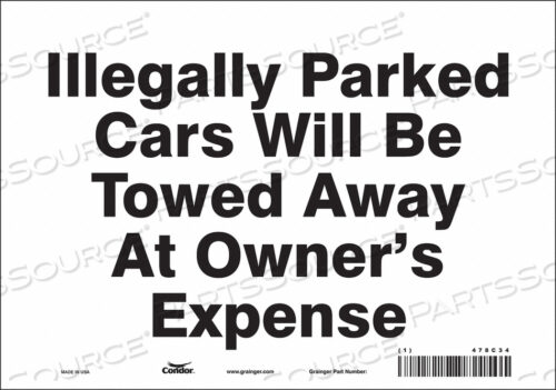 SAFETY SIGN 10 WX7 H 0.004 THICKNESS