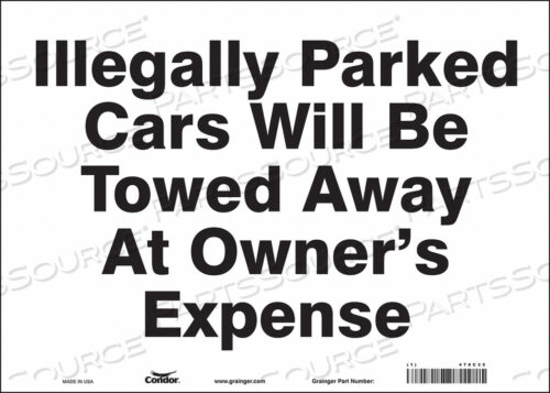 SAFETY SIGN 14 WX10 H 0.004 THICKNESS