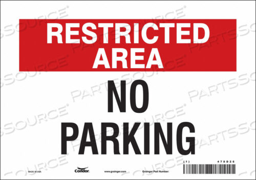 SAFETY SIGN 10 WX7 H 0.004 THICKNESS