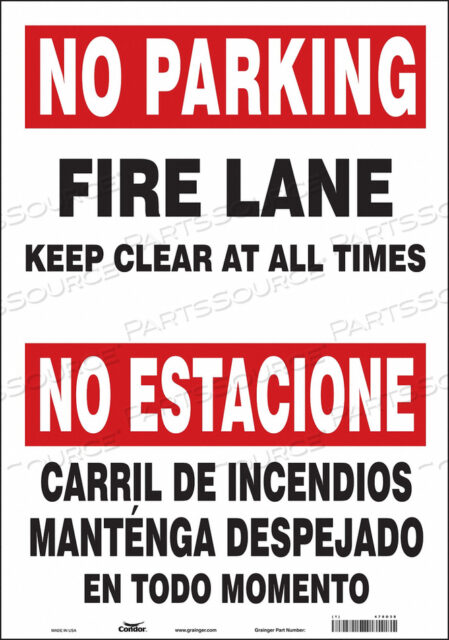SAFETY SIGN 14 WX20 H 0.004 THICKNESS