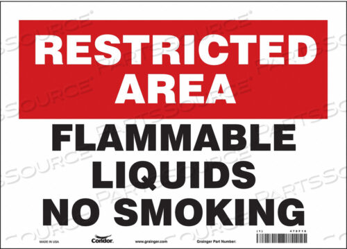 DANGER SIGN 14 WX10 H 0.004 THICKNESS