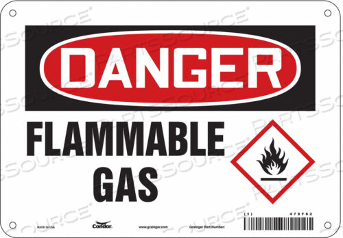 DANGER SIGN 10 WX7 H 0.060 THICKNESS