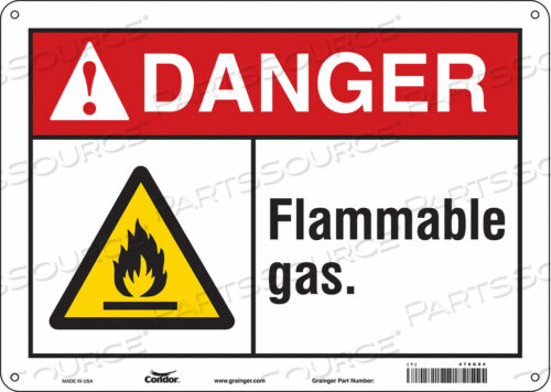 DANGER SIGN 14 WX10 H 0.060 THICKNESS