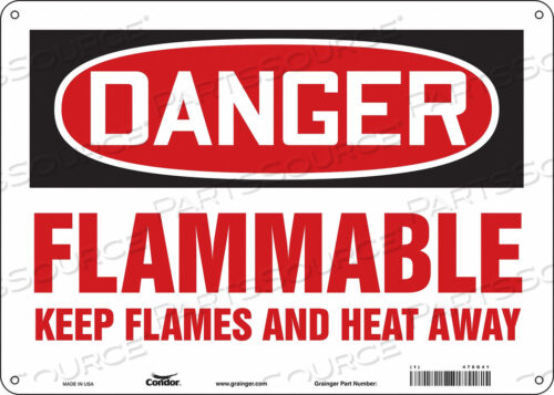 DANGER SIGN 14 WX10 H 0.060 THICKNESS