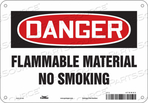 DANGER SIGN 10 WX7 H 0.060 THICKNESS