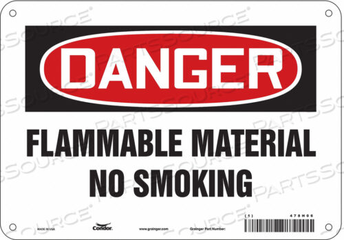 DANGER SIGN 10 WX7 H 0.055 THICKNESS