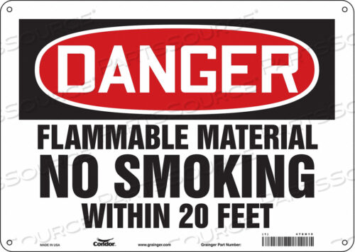 DANGER SIGN 14 WX10 H 0.060 THICKNESS