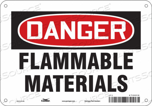 J6928 DANGER SIGN 10 WX7 H 0.060 THICKNESS