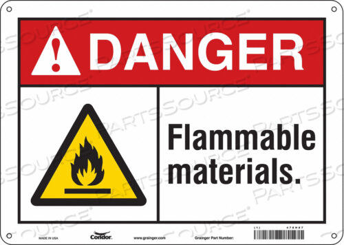 DANGER SIGN 14 WX10 H 0.060 THICKNESS