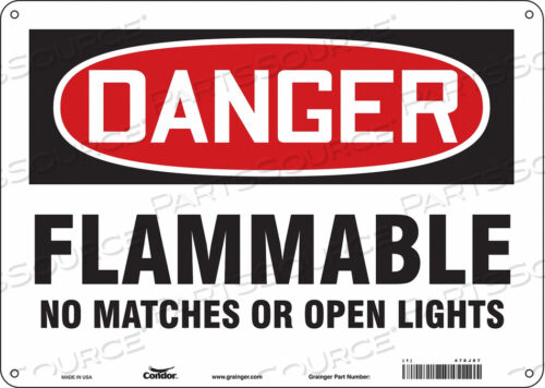 DANGER SIGN 14 WX10 H 0.055 THICKNESS