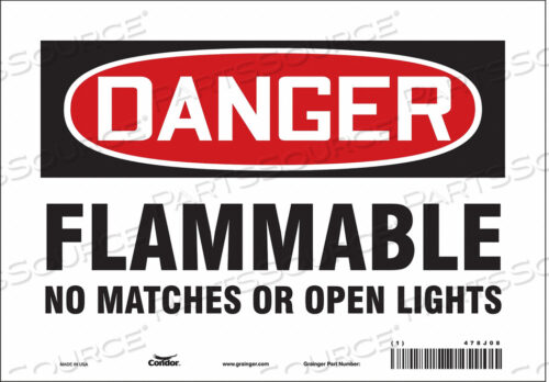 DANGER SIGN 10 WX7 H 0.004 THICKNESS