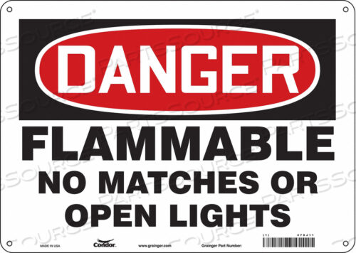 DANGER SIGN 14 WX10 H 0.032 THICKNESS