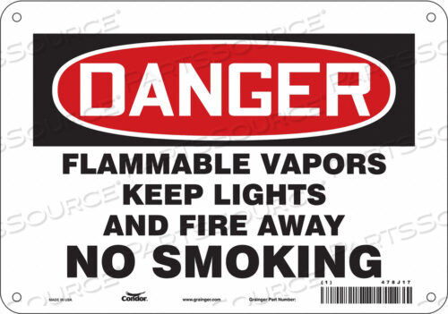 DANGER SIGN 10 WX7 H 0.032 THICKNESS