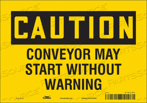 SAFETY SIGN 10 WX7 H 0.004 THICKNESS