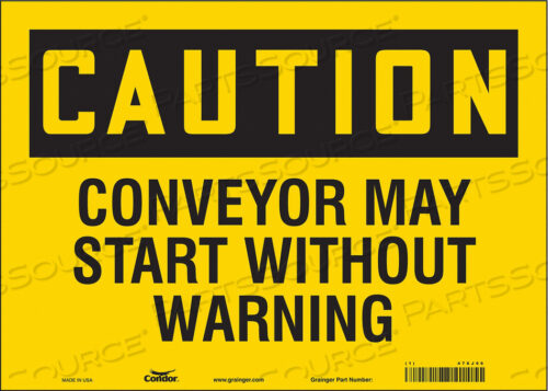 SAFETY SIGN 14 WX10 H 0.004 THICKNESS