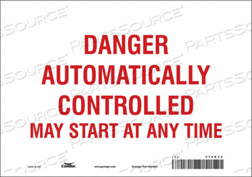 SAFETY SIGN 10 WX7 H 0.004 THICKNESS