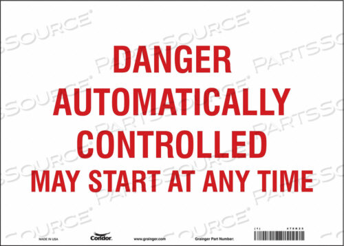 SAFETY SIGN 14 WX10 H 0.004 THICKNESS