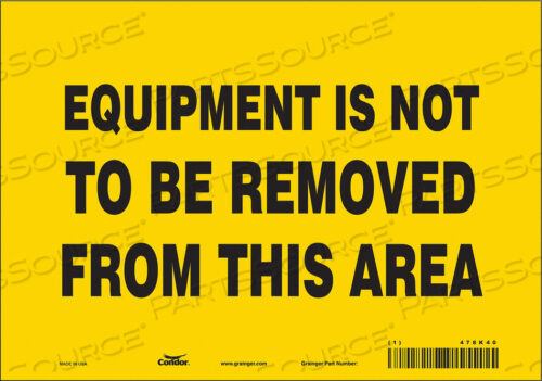 SAFETY SIGN 10 WX7 H 0.004 THICKNESS