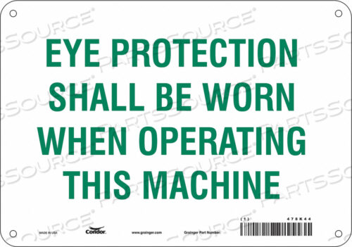 SAFETY SIGN 10 WX7 H 0.060 THICKNESS