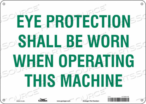 SAFETY SIGN 14 WX10 H 0.055 THICKNESS