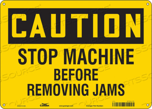 SAFETY SIGN 14 WX10 H 0.055 THICKNESS