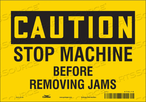 SAFETY SIGN 10 WX7 H 0.004 THICKNESS