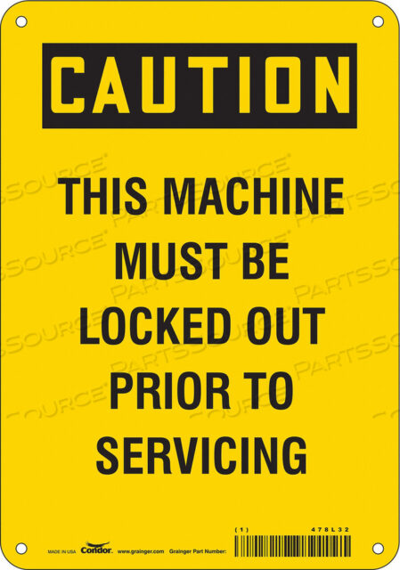 J6970 SAFETY SIGN 7 WX10 H 0.060 THICKNESS