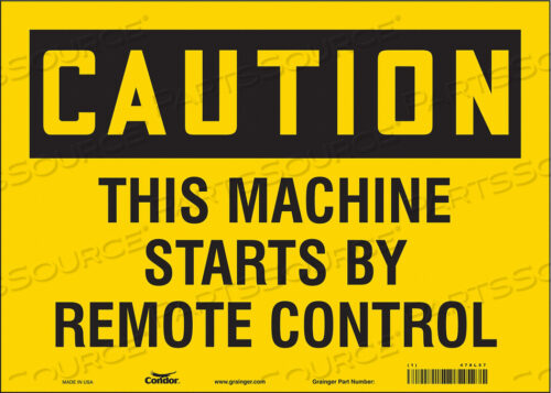 SAFETY SIGN 14 WX10 H 0.004 THICKNESS