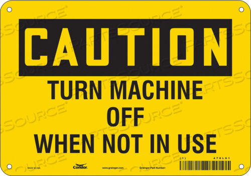 SAFETY SIGN 10 WX7 H 0.055 THICKNESS