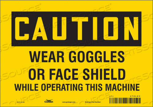 SAFETY SIGN 10 WX7 H 0.004 THICKNESS