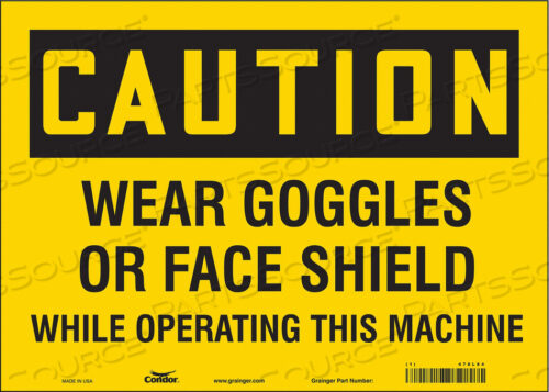 SAFETY SIGN 14 WX10 H 0.004 THICKNESS