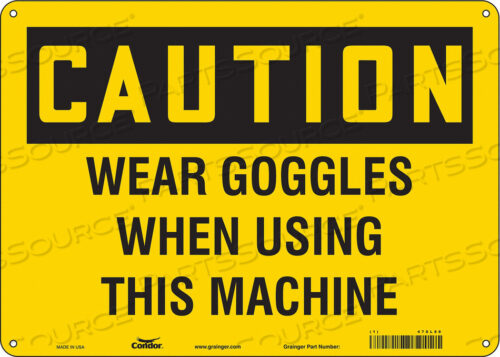 SAFETY SIGN 14 WX10 H 0.055 THICKNESS