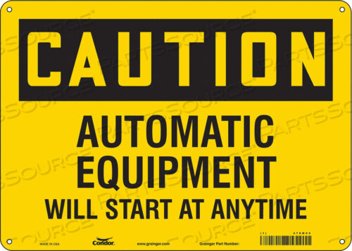 SAFETY SIGN 14 WX10 H 0.055 THICKNESS