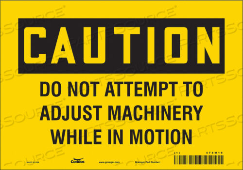 SAFETY SIGN 10 WX7 H 0.004 THICKNESS